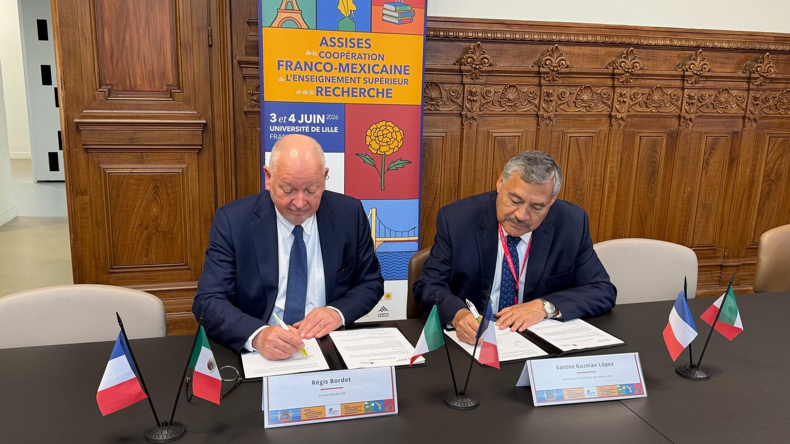 Firma Rector de la UANL alianza con la Universidad de Lille