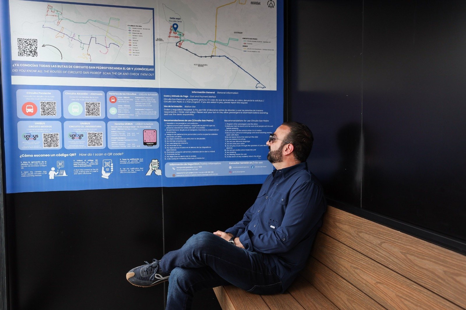 Inaugura San Pedro 5 parabuses inteligentes