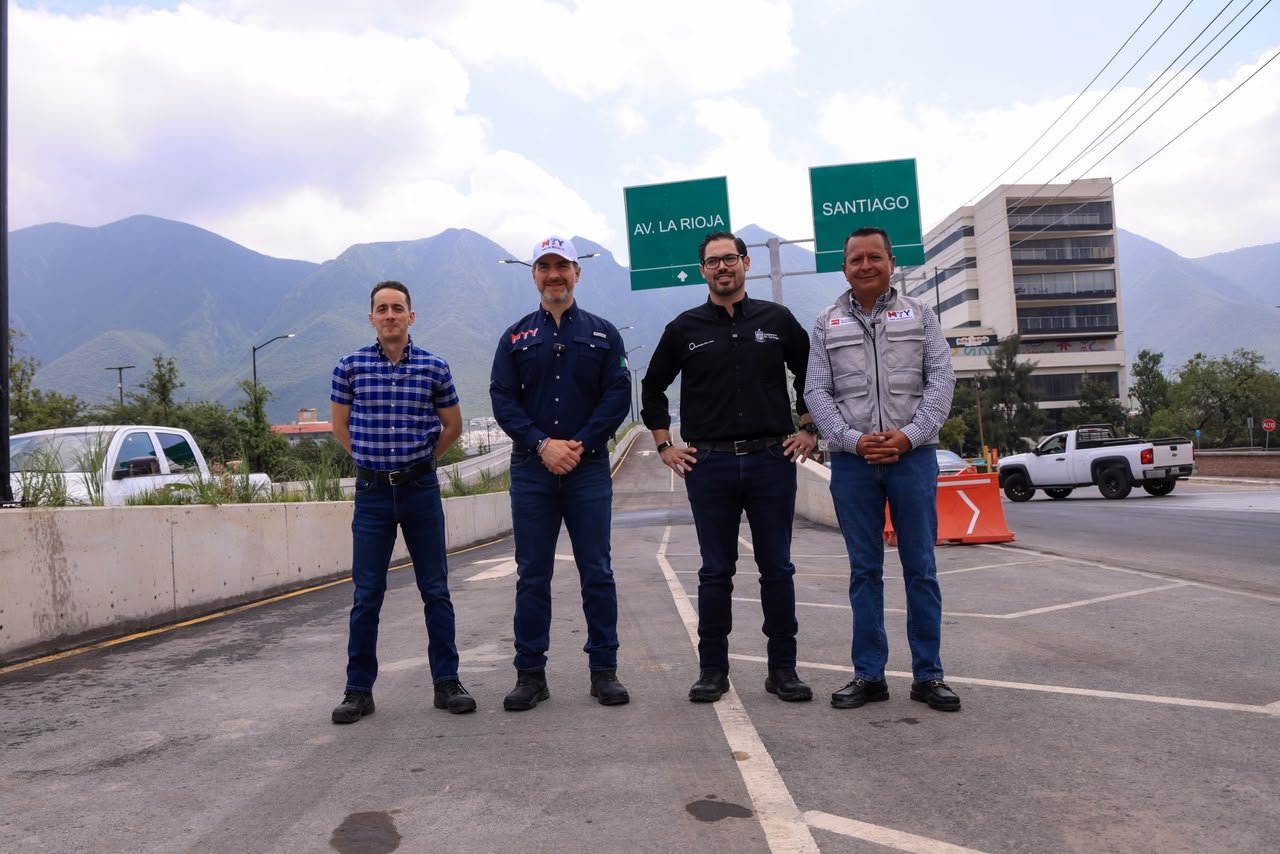 Recorre Adrián de la Garza Circuito Vial Huajuco con alcaldes de Santiago y Allende