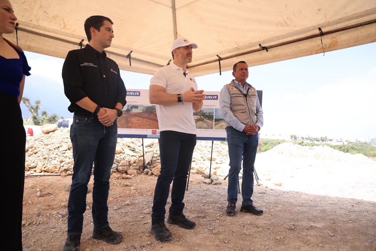 Supervisa alcalde de Monterrey obras del Circuito Vial Poniente